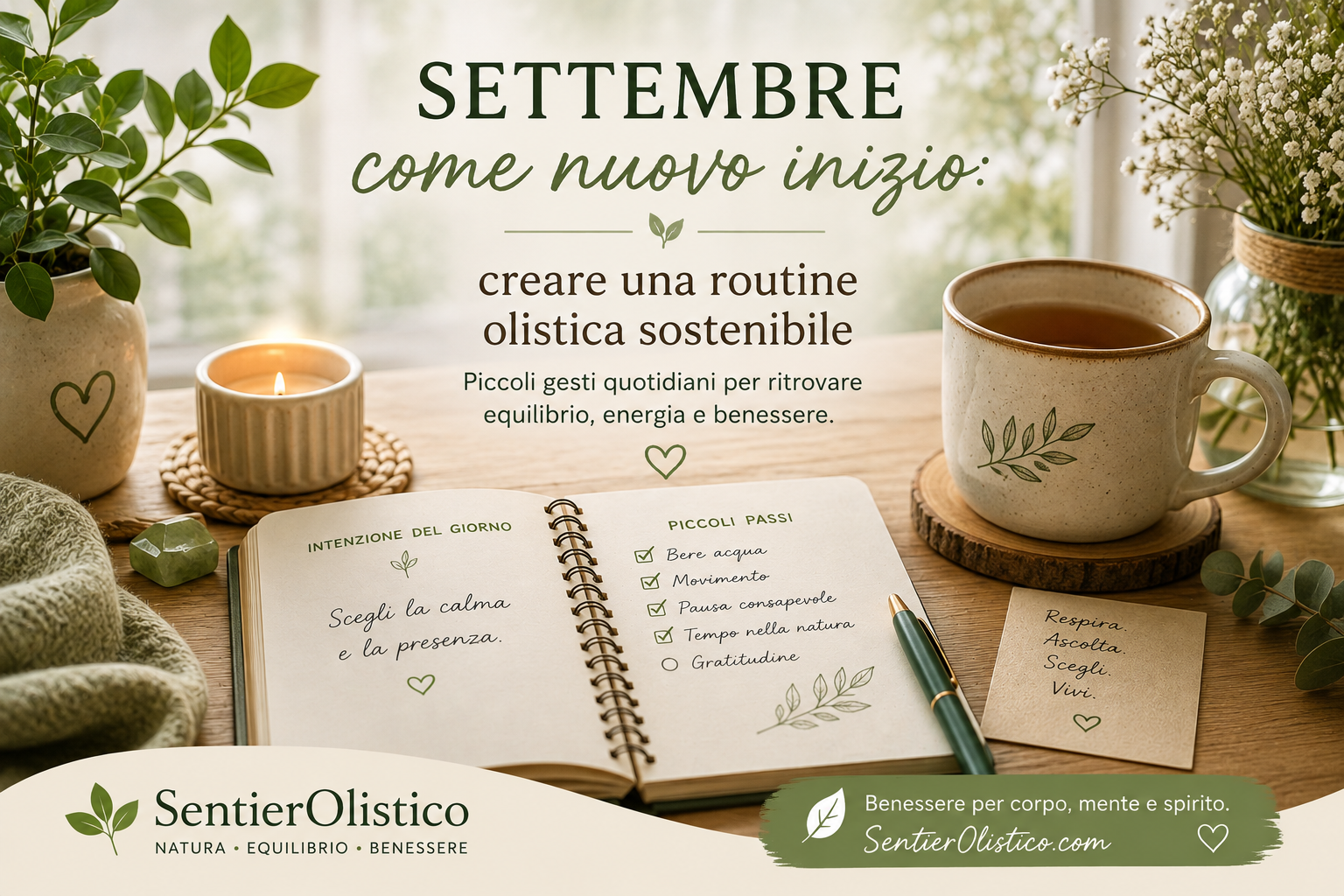 Settembre come nuovo inizio: creare una routine olistica sostenibile